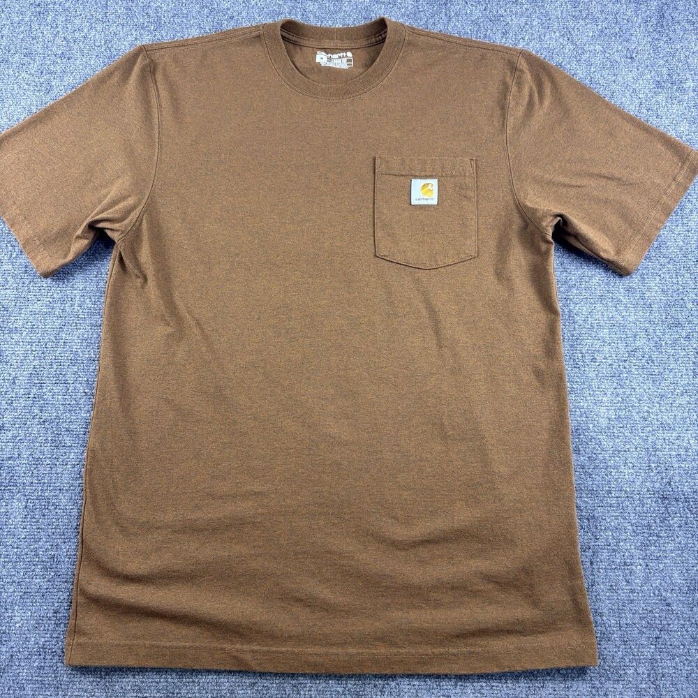 Carhartt Shirt Mens M US M Brown Pocket Tee Loose Fit K87 Workwear